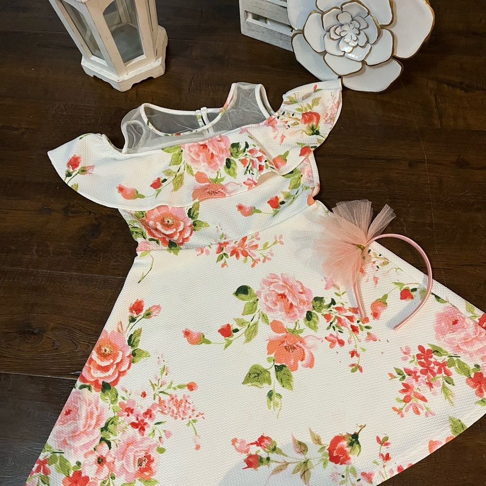Girls summer off the shoulder dress